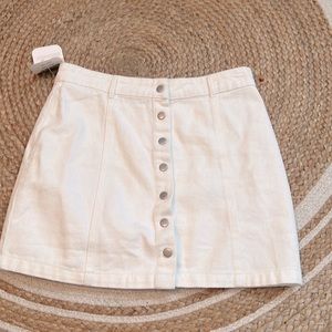 White Jean Skirt